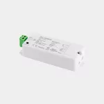 Radiofrequency receiver for LED strips and 12-48 VDC constant voltage products. 1 channel of 8 A. Master or Slave mode. Maximum synchronisation distance of 30 metres. 6 zones. Power supply required. 24 VDC