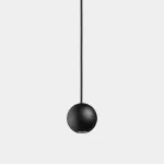 Pendant Punto Single Recessed LED 6.5W 3000K PHASE CUT Black 329lm