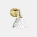 Surface-mounted wall light Veneto LED 8.3W 2700K ON-OFF Polished brass 452lm