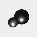 Surface-mounted wall light Trip Double ø460mm / ø300mm E14 2 x Max. 9W Black 414lm