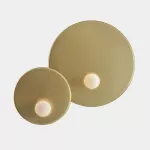 Surface-mounted wall light Trip Double ø460mm / ø300mm E14 2 x Max. 9W Matte gold 414lm