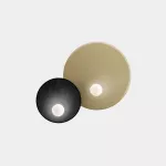 Surface-mounted wall light Trip Double ø460mm / ø300mm E14 2 x Max. 9W Black/Matt gold 414lm