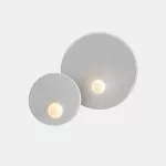 Surface-mounted wall light Trip Double ø460mm / ø300mm E14 2 x Max. 9W Stone grey 414lm