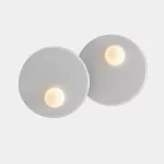 Surface-mounted wall light Trip Double ø300mm / ø300mm E14 2 x Max. 9W Stone grey 414lm