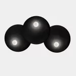Surface-mounted wall light Trip Triple ø460mm / ø460mm / ø460mm E14 3 x Max. 9W Black 621lm