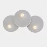 Surface-mounted wall light Trip Triple ø460mm / ø460mm / ø460mm E14 3 x Max. 9W Stone grey 621lm