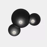 Surface-mounted wall light Trip triple ø300mm / ø460mm / ø300mm E14 3 x Max. 9W Black 621lm
