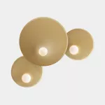 Surface-mounted wall light Trip triple ø300mm / ø460mm / ø300mm E14 3 x Max. 9W Matte gold 621lm