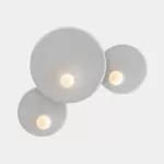 Surface-mounted wall light Trip triple ø300mm / ø460mm / ø300mm E14 3 x Max. 9W Stone grey 621lm