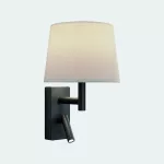 Surface-mounted wall light Metrica Shade Reader LED+E27 2,3W + Max.15W 2700K ON-OFF Black 137lm