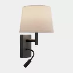 Surface-mounted wall light Metrica Shade Extend Reader LED+E27 2,3W + Max.15W 2700K ON-OFF Black 137lm