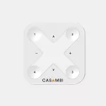Casambi white finish 4-function switch panel with dimming. CR2430 battery
