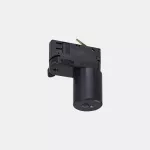 Casambi presence and light sensor for three-phase track, black finish. Detection diameter 3.75 m at 3 m height. 230 V
