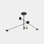 Pendant Invisible Triplex LED 28.5W 2700K ON-OFF Black 1602lm