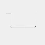 Pendant Tubs Modular Horizontal Rectangular 600x1500mm LED 65.6W 3000K DALI Black 6431lm