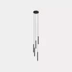 Pendant Candle 5 Bodies Chandelier LED 16.8W 2700K DALI-2 / PUSH / 1-10V Black 844lm
