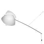 Surface-mounted wall light Voiles LED 33.6W 2700K TOUCH DIMMING Black 1864lm