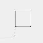 Surface-mounted wall light Tubs Modular Square 600x600mm LED 37W 3000K PWM Black 3674lm