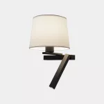 Surface-mounted wall light Hall Slim Screen Left LED E27 17.4W 2700K ON-OFF Black 150lm