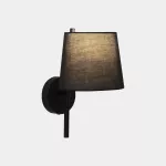 Surface-mounted wall light Clip LED+E27 2,4W + Max.15W 2700K ON-OFF Black 53lm