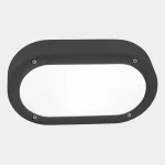 Surface-mounted wall light IP66 Basic Oval E27 Max. 15W Urban grey