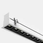 Lineal lighting system Infinite Pro Opticell Recessed 1700mm 23.7W 3000K CRI 92 ON-OFF White IN IP20 / OUT IP40 3436lm