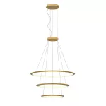 Pendant Circular Inward 3 Rings (ø1200 ø900 ø600) LED 159W 3000K 0-10V Gold 9199lm