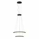 Pendant Circular Inward Double Rings (ø900 ø600) LED 91W 4000K 0-10V Black 5582lm