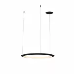 Pendant Circular Inward ø600 Recessed LED 39W 3000K 0-10V Black 2418lm