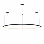 Pendant Circular Inward ø2000 Recessed LED 129W 4000K 0-10V Black 7583lm