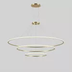 Pendant Circular Outward 3 Rings (ø3000 ø2000 ø1200) LED 381W 2700K DALI Gold 27598lm