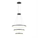 Pendant Circular Outward 3 Rings (ø1200 ø900 ø600) LED 159W 2700K DALI Black 10888lm