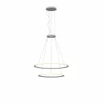 Pendant Circular Outward 2 Rings (ø1200 ø900) LED 124W 3000K DALI-2 White 8433lm