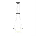 Pendant Circular Outward 2 Rings (ø900 ø600) LED 91W 2700K DALI-2 Black 5678lm