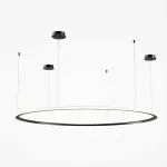 Pendant Circular Outward ø2000 Recessed LED 129W 2700K DALI-2 Black 8964lm
