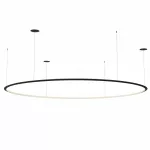 Pendant Circular Outward ø3000 Recessed LED 190W 3000K 0-10V Black 14591lm