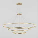 Pendant Circular Downward 3 Rings (ø3000 ø2000 ø1200) LED 320W 2700K DALI Gold 22731lm