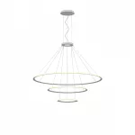 Pendant Circular Downward 3 Rings (ø2000 ø1200 ø600) LED 190W 2700K 0-10V White 13923lm