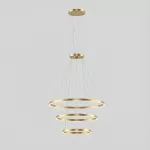 Pendant Circular Downward 3 Rings (ø1200 ø900 ø600) LED 132W 4000K 0-10V Gold 10214lm