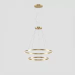 Pendant Circular Downward 2 Rings (ø1200 ø900) LED 104W 3000K DALI-2 Gold 7139lm