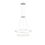 Pendant Circular Downward 2 Rings (ø1200 ø900) LED 104W 3000K 0-10V White 7139lm