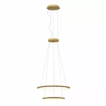 Pendant Circular Downward 2 Rings (ø900 ø600) LED 77.5W 4000K DALI-2 Gold 5211lm