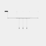 Pendant Tubs Modular Pendant Lineal & Track with 3 Spothlights LED 34.2W 3000K DALI Black 2068lm