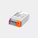 Potential-free signal converter, suitable for incorporating conventional push-buttons into the DALI2 environment. Direct DALI bus power 10 mA.