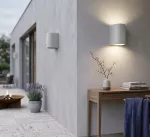 Oprawa elewacyjna MARTA 160-2L FROSTED Fumagalli GX53 LED CCT 2x10W 192 mm 3000K/4000K/6500K SET IP55 góra/dół 230V biały / tworzywo sztuczne