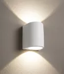 Oprawa elewacyjna MARTA 160-2L FROSTED Fumagalli GX53 LED CCT 2x10W 192 mm 3000K/4000K/6500K SET IP55 góra/dół 230V biały / tworzywo sztuczne