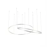 Pendant Circular Downward 2 Rings ø2000 Horitzontal LED 258W 2700K DALI-2 White 14916lm