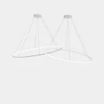 Pendant Circular Downward 2 Rings ø2000 Horitzontal LED 258W 3000K DALI-2 White 16214lm