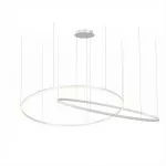 Pendant Circular Downward 2 Rings ø2000 Horitzontal Recessed LED 258W 2700K DALI-2 White 14916lm
