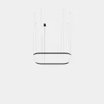 Pendant Geometric Square Surface 1600x1600mm LED 125W 2700K 0-10V Black 7155lm